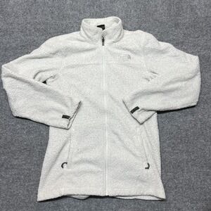 The North Face Jacket Womens Medium White High Pile Fleece Full Zip Warm Outdoor
